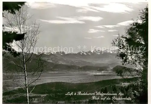 AK / Ansichtskarte Walzenhausen_AR Panorama Blick auf die Rhaetikonkette Walzenhausen AR