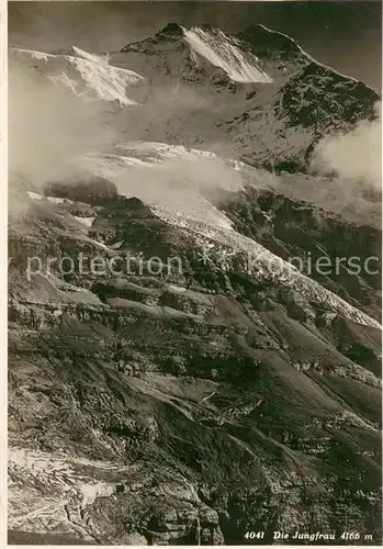 AK / Ansichtskarte Jungfrau_BE Gebirgspanorama Berner Alpen Jungfrau BE