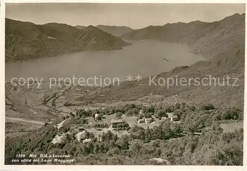 AK / Ansichtskarte Locarno_TI Monte Bre con vista sul Lago Maggiore Locarno_TI