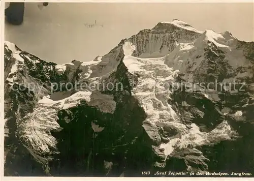 AK / Ansichtskarte Jungfrau_BE Graf Zeppelin in den Hochalpen Bergwelt Berner Alpen Jungfrau BE