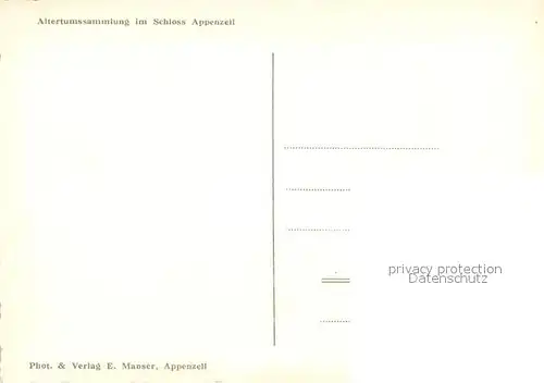AK / Ansichtskarte Appenzell_IR Altertumssammlung im Schloss Appenzell IR