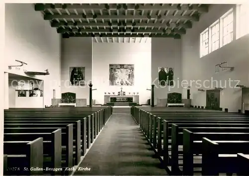 AK / Ansichtskarte Bruggen_SG Inneres der katholischen Kirche Bruggen_SG
