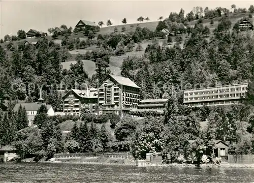 AK / Ansichtskarte Oberaegeri_Ober Aegeri_ZG Hotel Laendli Ansicht vom See aus 