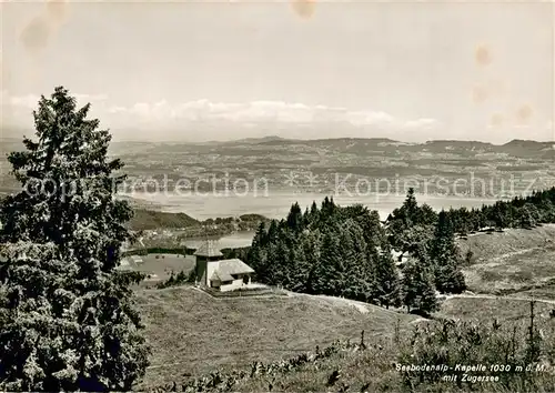 AK / Ansichtskarte Buchrain_Luzern Seebodenalp Kapelle mit Zugersee Buchrain Luzern