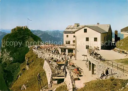 AK / Ansichtskarte Wendelsteinhaus Berghaus im Mangfallgebirge Fernsicht Alpenpanorama Wendelsteinhaus