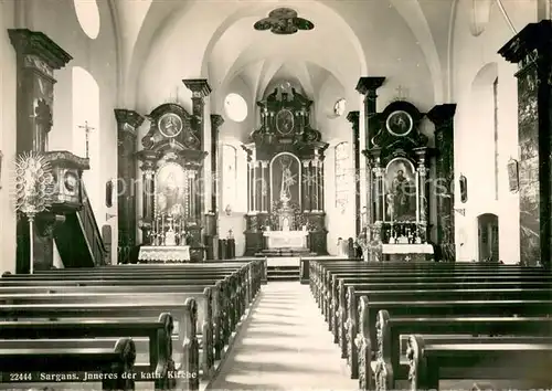 AK / Ansichtskarte Sargans_SG Inneres der katholischen Kirche 