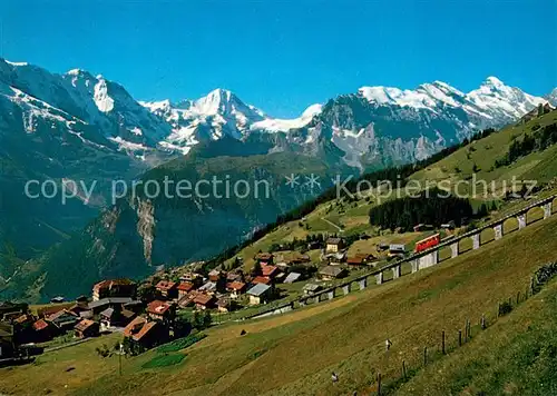 AK / Ansichtskarte Muerren_BE Allmendhubelbahn Breithorn Gspaltenhorn Berner Alpen Muerren_BE