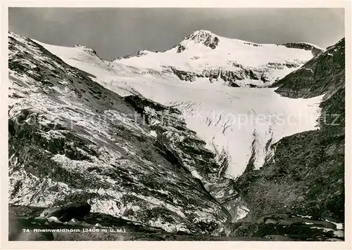 AK / Ansichtskarte Rheinwaldhorn_3406m Gebirgspanorama Gletscher Adula Alpen 