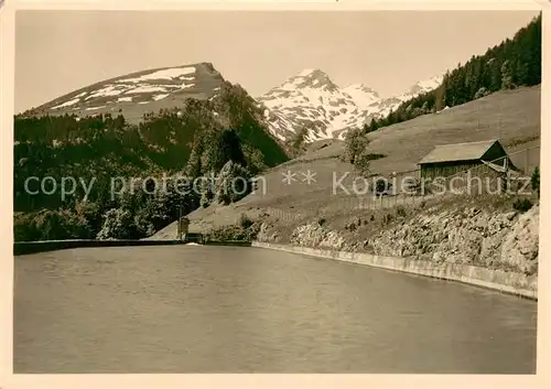 AK / Ansichtskarte Buchs_SG Buchserberg Stauweiher und Alvier Alvierkette Appenzeller Alpen Buchs_SG