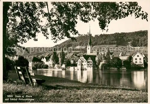 AK / Ansichtskarte Stein_Rhein Uferpartie am Rhein Schloss Hohenklingen Stein Rhein
