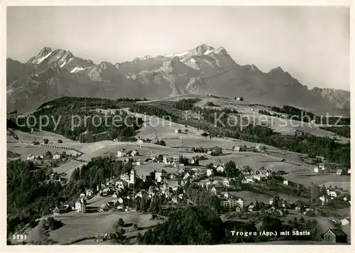 AK / Ansichtskarte Trogen_AR Panorama mit Saentis Appenzeller Alpen Trogen_AR