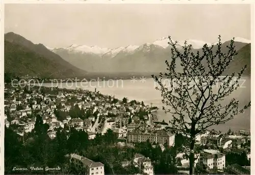 AK / Ansichtskarte Locarno_TI Panorama Lago Maggiore Alpen Locarno_TI