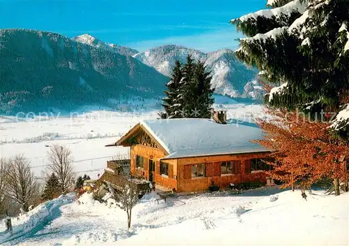 AK / Ansichtskarte Oberammergau Berggasthaus Romanshoehe im Winter Oberammergau