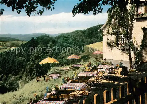 AK / Ansichtskarte Waldmichelbach Hoehengasthaus Stallenkandel Landschaftspanorama Odenwald Waldmichelbach