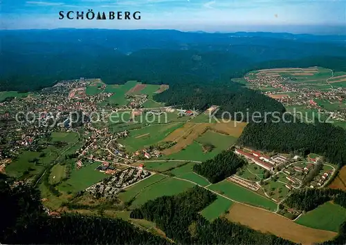 AK / Ansichtskarte Schoemberg_Schwarzwald Heilklimatischer Kurort Kneippkurort mit Langenbrand Rehaklinik der BfA Schoemberg Schwarzwald