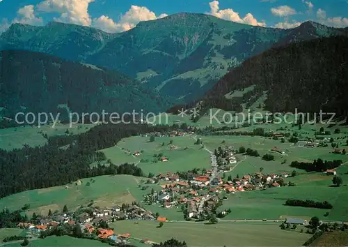 AK / Ansichtskarte Steibis mit Rindalphorn und Hochgrat Allgaeuer Alpen Steibis