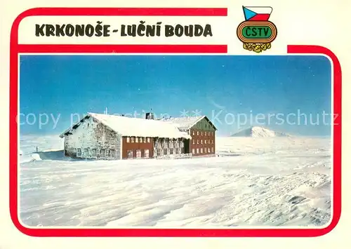 AK / Ansichtskarte Bile_Policany Lucni Bouda Krkonose Bergbaude Winter im Riesengebirge Bile_Policany