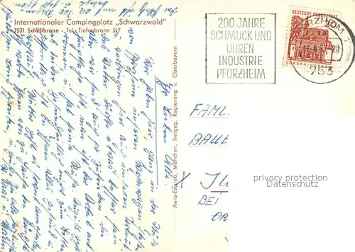 AK / Ansichtskarte Schellbronn Campingplatz Schwarzwald Schellbronn