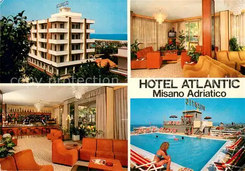 AK / Ansichtskarte Misano_Adriatico Hotel Atlantic Foyer Bar Swimming Pool Misano Adriatico