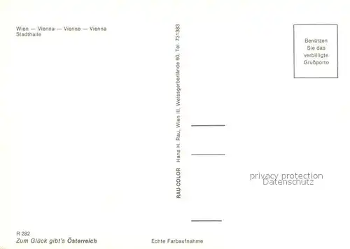AK / Ansichtskarte Wien Stadthalle Wipa Wiener Internationale Postwertzeichen Ausstellung Wien