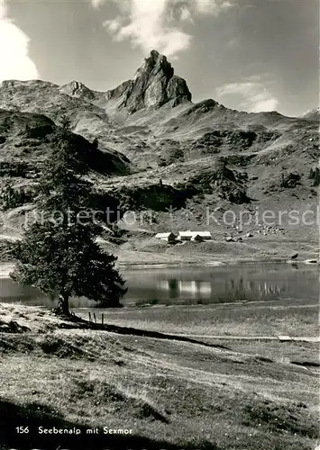 AK / Ansichtskarte Seebenalp mit Sexmor Bergsee Schweizer Alpen Seebenalp