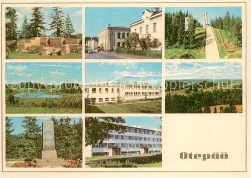 AK / Ansichtskarte Otepaeae Teilansichten Denkmal Landschaftspanorama Skisprungschanze Otepaeae