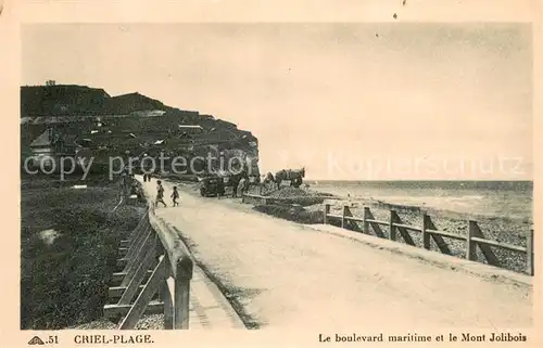 AK / Ansichtskarte Criel_Plage Boulevard maritime et Mont Jolibois Criel_Plage