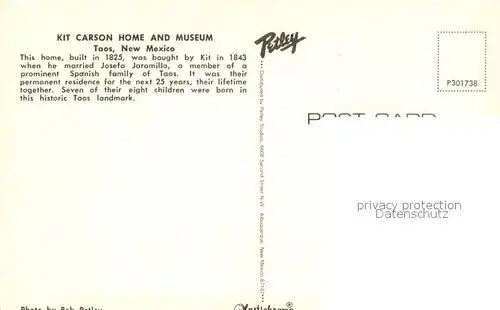 AK / Ansichtskarte Taos Kit Carson Home and Museum 