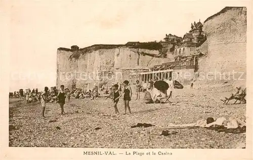 AK / Ansichtskarte Mesnil Val La plage et le casino Mesnil Val