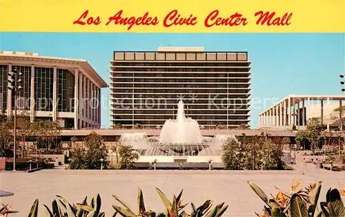 AK / Ansichtskarte Los_Angeles_California Civic Center Mall Water and Power Building Mark Taper Forum Music Center 