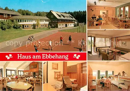 AK / Ansichtskarte Meinerzhagen Schullandheim Haus am Ebbehang Sportplatz Aufenthalts und Schlafraeume Meinerzhagen