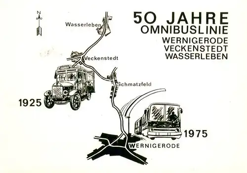 AK / Ansichtskarte Wernigerode_Harz Sonderbus Wasserleben_Wernigerode Buslinie 1925  Wernigerode Harz