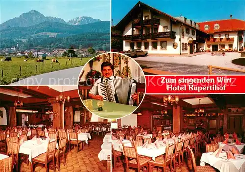AK / Ansichtskarte Ainring Zum singenden Wirt Hotel Rupertihof Gastraeume Singender Wirt Ainring