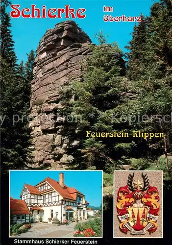 AK / Ansichtskarte Schierke_Harz Feuerstein Klippen Stammhaus Schierker Feuerstein Schierke Harz