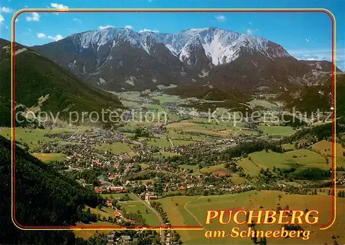 AK / Ansichtskarte Puchberg_Schneeberg Fliegeraufnahme mit Zahnradbahn auf den Hochschneeberg Puchberg Schneeberg