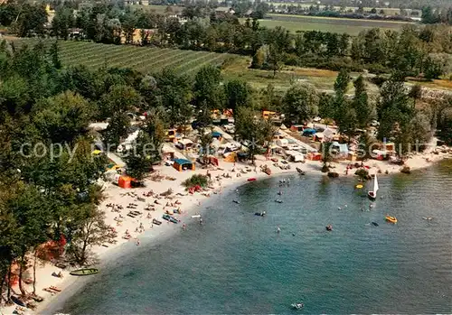 AK / Ansichtskarte Ascona_TI Camping Segnale Fliegeraufnahme Ascona_TI