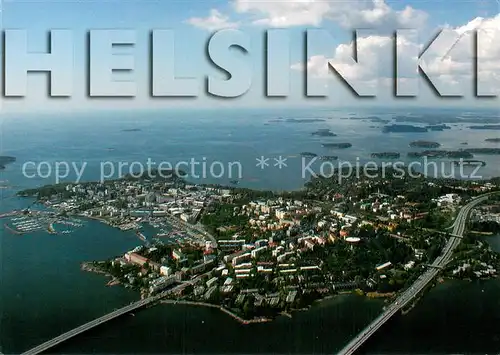 AK / Ansichtskarte Helsinki Lauttasaari Fliegeraufnahme Helsinki