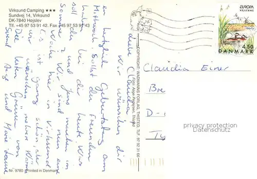 AK / Ansichtskarte Hojslev Virksund Camping Fliegeraufnahme Hojslev