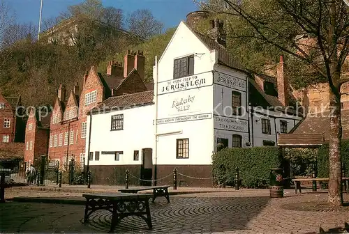 AK / Ansichtskarte Nottingham_UK Yerusalem The oldest Inn in England Brewhous Yard Museum Nottingham Castle Nottingham UK
