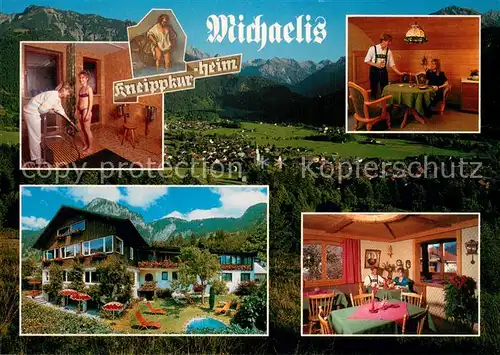 AK / Ansichtskarte Hindelang Gaestehaus Kneippkurheim Michaelis Wassertretanlage Gastraeume Hindelang