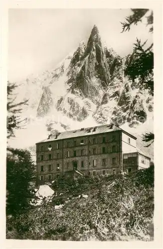 AK / Ansichtskarte Chamonix Hotel du Montenvers et Aiguille du Dru Alpes Chamonix