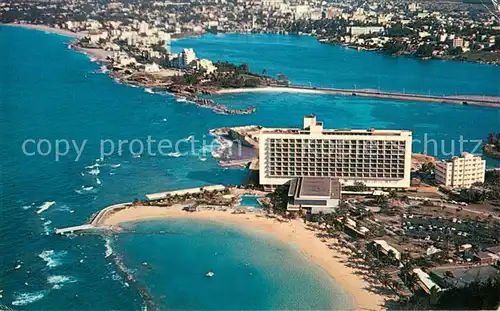 AK / Ansichtskarte San_Juan_Puerto_Rico Caribe Hilton Hotel Gold Coast aerial view San_Juan_Puerto_Rico