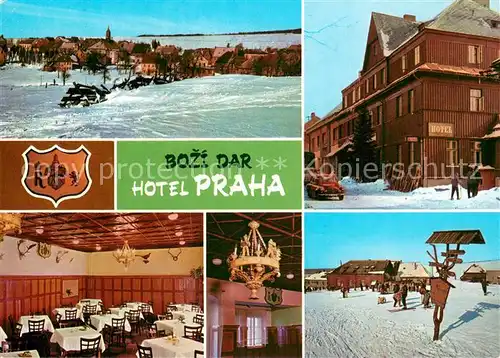 AK / Ansichtskarte Praha_Prahy_Prague Bozi Dar Hotel Praha Gaststube Ortspartien Praha_Prahy_Prague