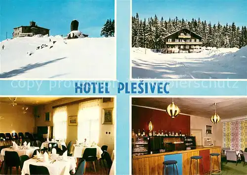 AK / Ansichtskarte Krusne_Hory Hotel Plesivec Svycarska Chata Bar Krusne Hory