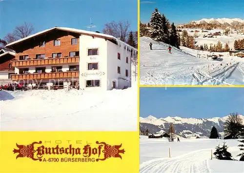 AK / Ansichtskarte Buerserberg_Vorarlberg Hotel Burtscha Hof Winterpanorama Buerserberg Vorarlberg