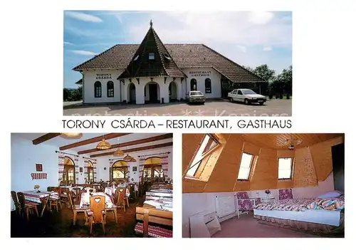AK / Ansichtskarte Gyenesdias Torony Csarda Restaurant Gaststube Zimmer Gyenesdias