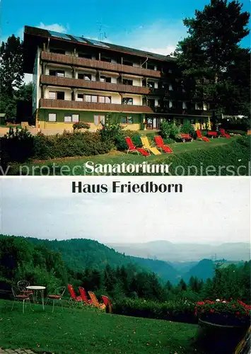 AK / Ansichtskarte Bad_Saeckingen Waerland Sanatorium Haus Friedborn Panorama Bad_Saeckingen