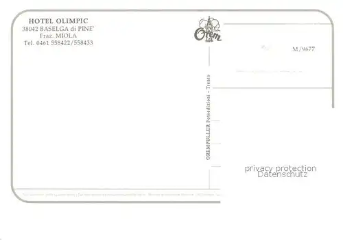 AK / Ansichtskarte Baselga_di_Pine Hotel Olimpic Panorama Altipiano di Pine Surfer Baselga_di_Pine