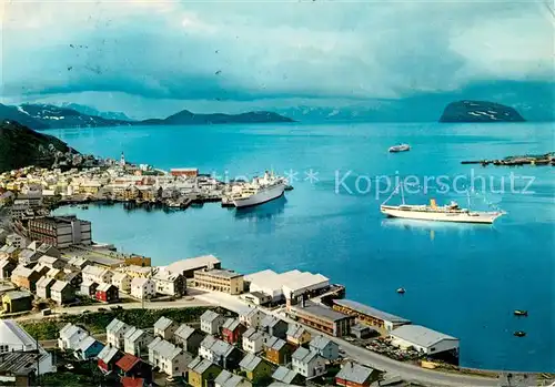 AK / Ansichtskarte Hammerfest The worlds northernmost town aerial view Hammerfest