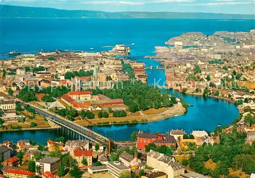 AK / Ansichtskarte Trondheim Part of the town aerial view Trondheim